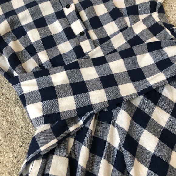 Gingham Plaid 3/4 Sleeve Dress w/ wrap belt - M - Picture 6 of 8